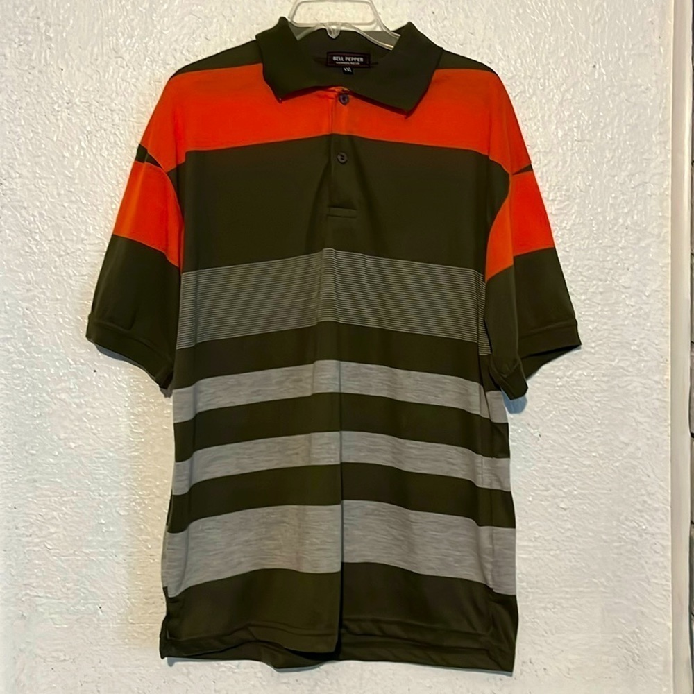 Bell Pepper striped polo size 2 XL
